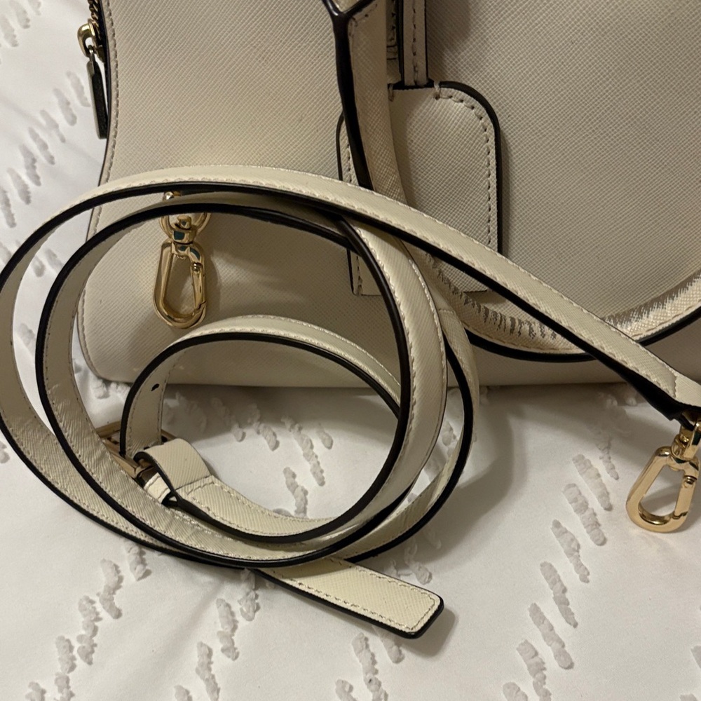 Tory Burch Ivory Saffiano Leather Satchel - Picture 4 of 6
